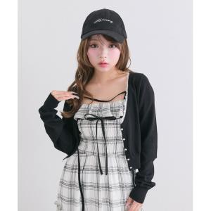 カーディガン ハートチャーム付きカーディガン レディース