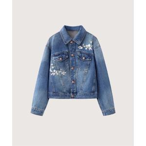 デニムジャケット gジャン Embroidery Denim Jacket レディース