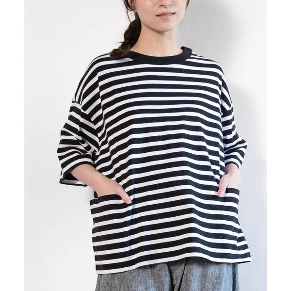 tシャツ M2584 ツールポケットボーダー半T レディース