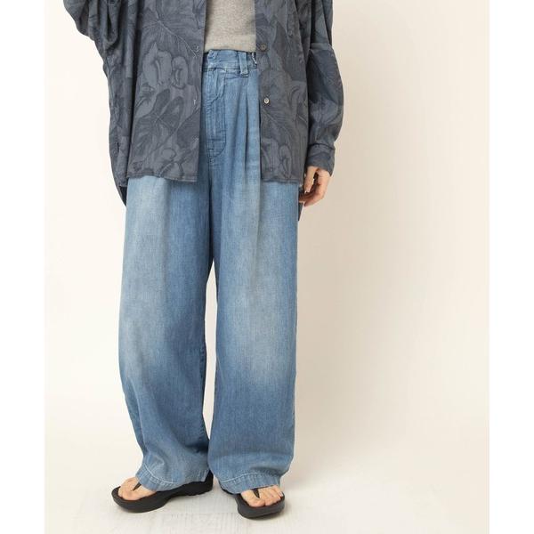 ジーンズ デニム デニムパンツ R4451 ライトデニムワイドスラックス レディース