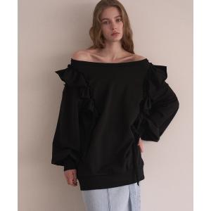 トレーナー スウェット Droopy Frill Sweat Tops レディース