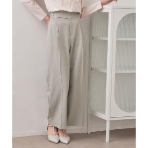 ワイドパンツ パンツ ストレッチ2タックワイドパンツ／セットアップ対応可「洗濯機OK／接触冷感／吸水速乾／防シワ」 レディース