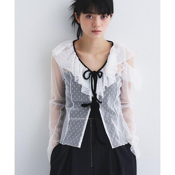 ブラウス シャツ tulle asymmetry blouse レディース
