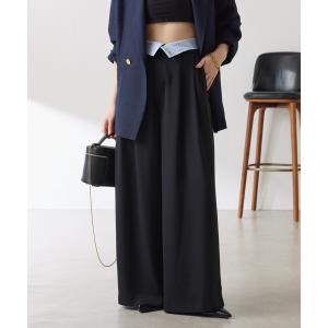 スラックス パンツ Nuel/ 2WAYハイウエストパンツ レディース