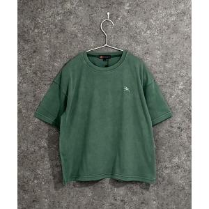 tシャツ 「POLO　CHAMPS/ポロチャンプス」 ピグメント加工 オーバーサイズ 半袖Tシャツ キッズ 子供服 男の子 女の子