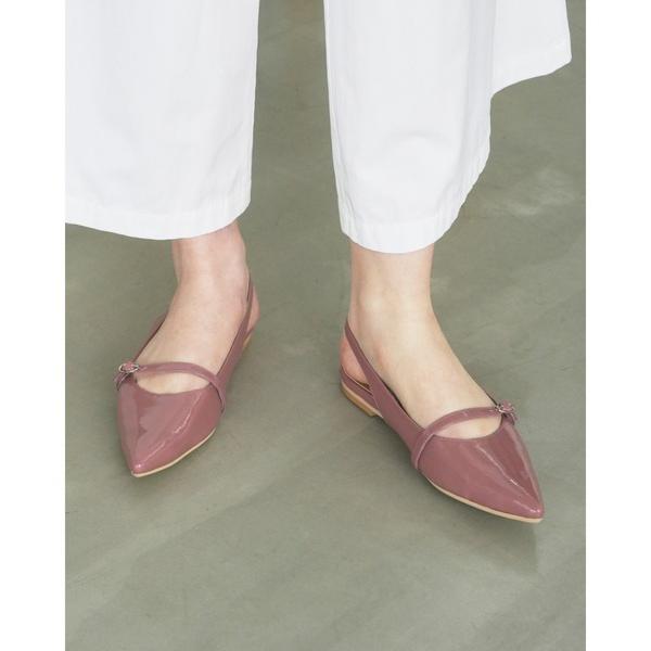 パンプス メリージェーン バックストラップ フラット ミュール