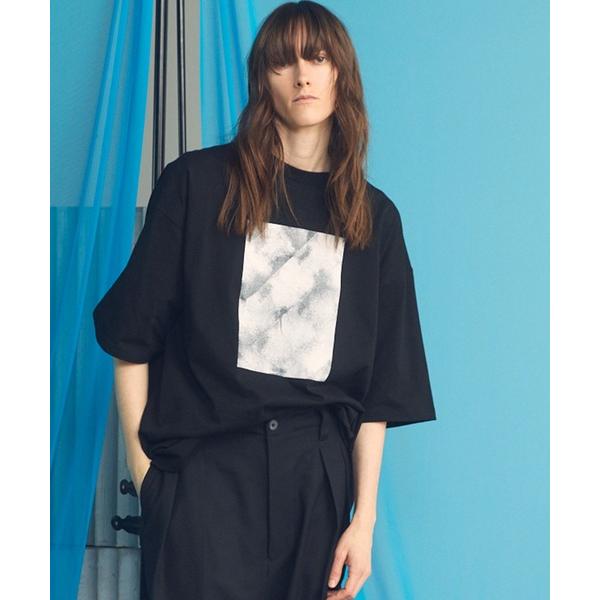 tシャツ 「UNISEX」Abstract Hand-Printed Prime-Over Stit...