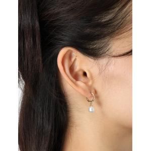 ピアス パールモチーフミニフープピアス レディース