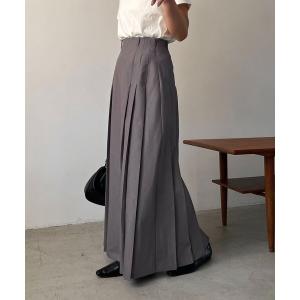 スカート 切替プリーツスカート