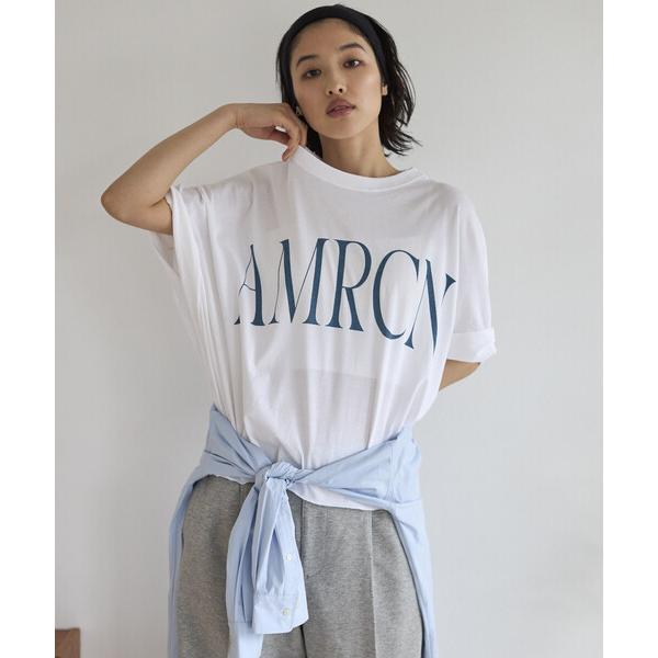 tシャツ Americana/アメリカーナ 別注 クロップド ワイドシルエット ロールアップTシャツ...