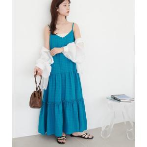 ワンピース 「marusara」シアーチェックティアードワンピース