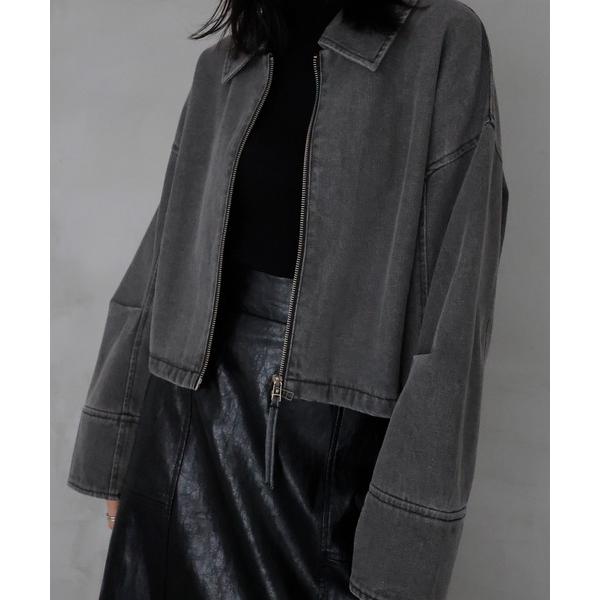 「LIAN」 デニムジャケット FREE グレー レディース
