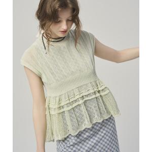 ニット セーター Firsthand/ファーストハンド ジャパンメイド ホールガーメント ペプラム トップス レディース