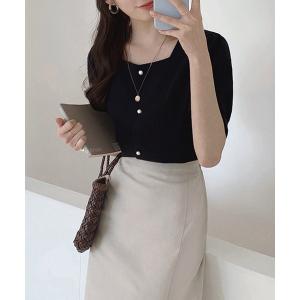 「AMOUR BOX」 半袖ブラウス X-LARGE ブラック レディース