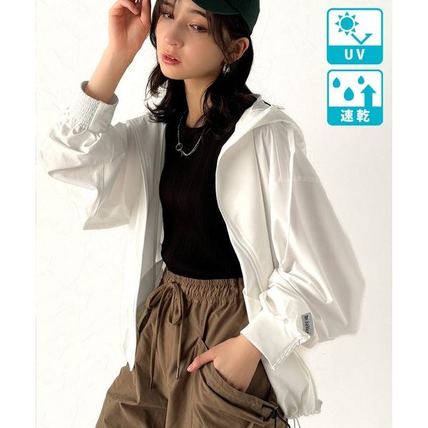 「Java」 ジップアップパーカー MEDIUM オフホワイト レディース