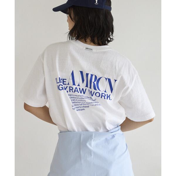 tシャツ Americana/アメリカーナ 別注 丸胴 ラフィー天竺 ロゴプリントTEE / リラッ...