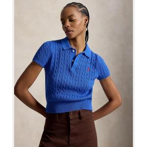 RALPH POLO S ポロシャツ ケーブルニット Lauren Ralph Polo 美品 LAUREN（ポロ・ラルフローレン） ケーブル ポロ ポロシャツ トップス