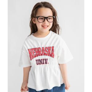 tシャツ 「再入荷/WEB限定/DRC」シャーリングロゴ半袖Tシャツ キッズ 子供服 女の子