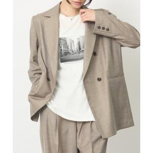 ジャケット テーラードジャケット 「セットアップ対応」ライトメランジダブルジャケット レディース