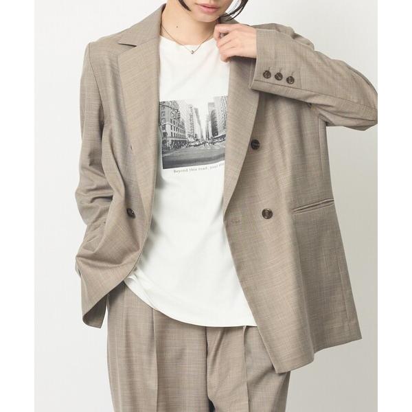 ジャケット テーラードジャケット 「セットアップ対応」ライトメランジダブルジャケット レディース