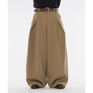 スラックス CROSS TUCK WIDE SLACKS / クロスタックワイドスラックス メンズ レディース