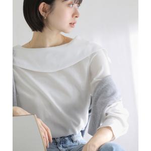 ブラウス シャツ 「洗える」ロールカラーブラウス レディース