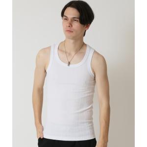 タンクトップ タンクトップ ノースリーブ 春服 夏服 ランダムテレコ メンズ