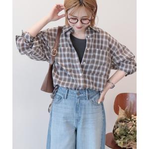 ブラウス シャツ 「接触冷感・イージーケア」シアーチェックシャツ レディース｜ZOZOTOWN Yahoo!店