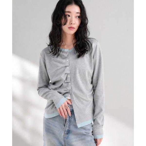 tシャツ フロントタックカーディガン レディース