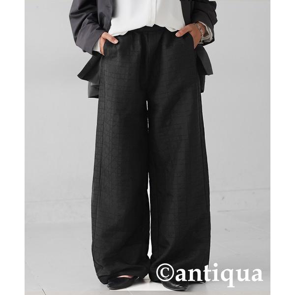 「antiqua」 パンツ R ブラック レディース