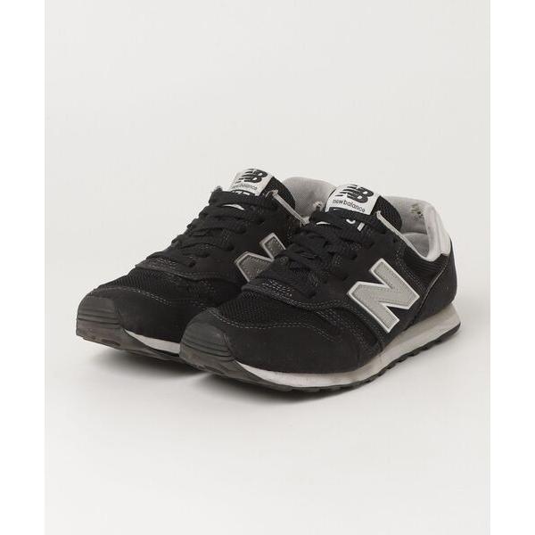 「New Balance」 ローカットスニーカー 24.5cm ブラック×ホワイト メンズ