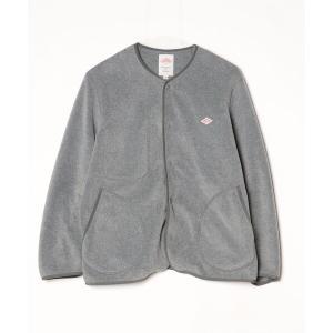 「DANTON」 ノーカラージャケット LARGE グレー レディース