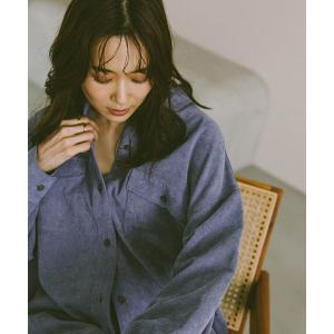 「GLOBAL WORK」 長袖シャツ MEDIUM ブルー系その他 レディース