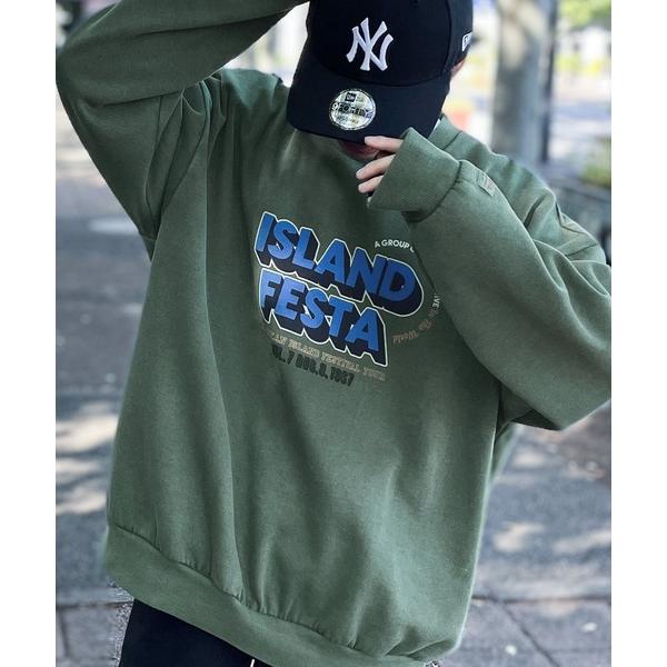 「Java」 スウェットカットソー MEDIUM グリーン メンズ