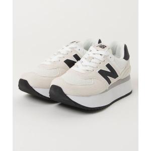 「New Balance」 ローカットスニーカー 22.5cm ナチュラル レディース