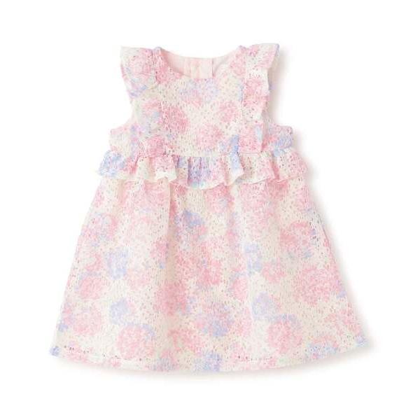 ワンピース アジサイレースワンピース「日本製」 キッズ 子供服 女の子