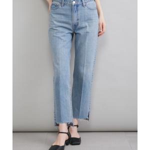 ジーンズ デニム デニムパンツ 「MILA PANTS」裾段差テーパードデニムパンツ レディース