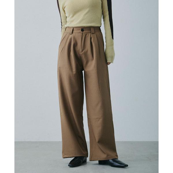 スラックス パンツ フロントタック セミワイドスラックスパンツ / Front Tuck Semi-...