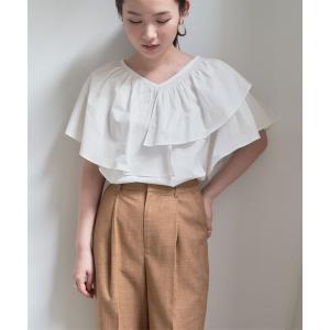 「titivate」 半袖ブラウス M オフホワイト レディース