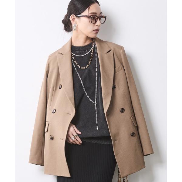 「CHIC STYLE」 テーラードジャケット LL モカ レディース