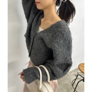 「OLIVE des OLIVE」 ニットカーディガン FREE チャコールグレー レディース