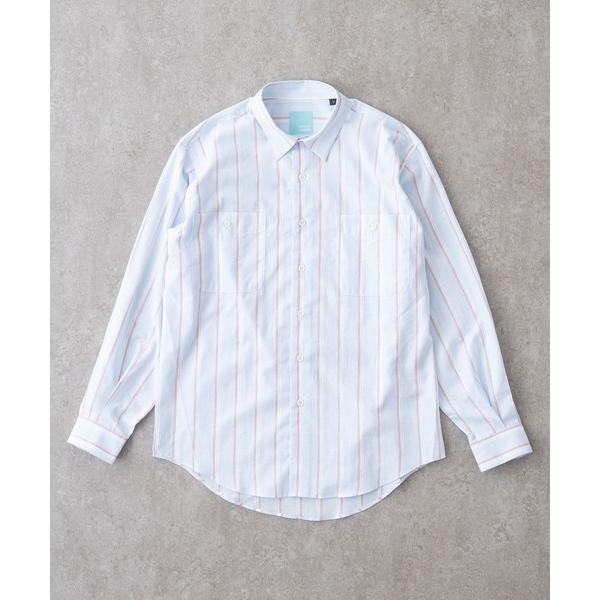 「BRICK &amp; SONS」 長袖シャツ M サックスブルー メンズ