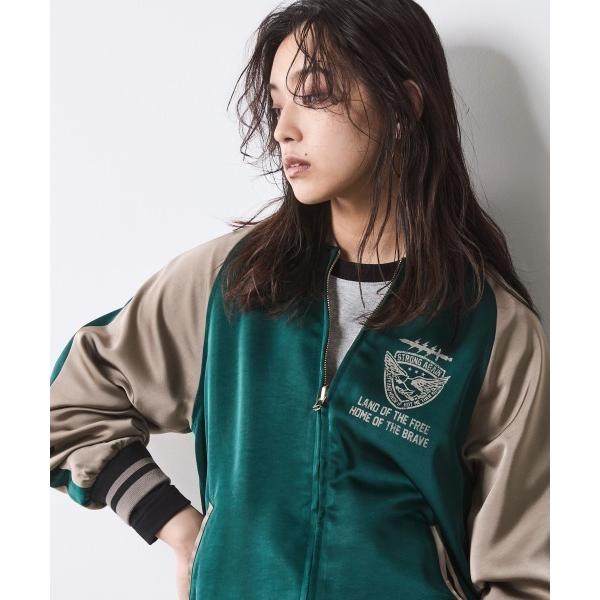 「CHIC STYLE」 ブルゾン 3L グリーン レディース