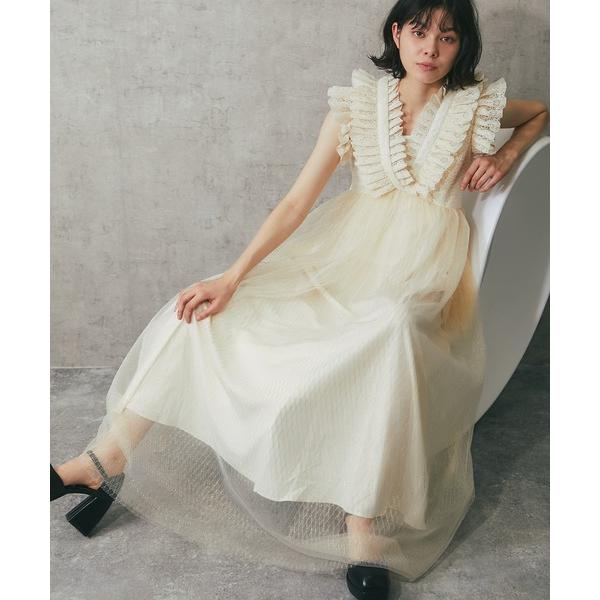 「SMILE ORCHID」 ノースリーブワンピース M アイボリー レディース