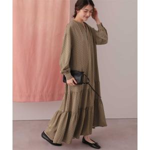 「titivate」 長袖ワンピース S ベージュ レディース