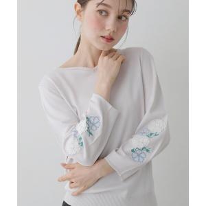 ニット セーター 「SS〜Lサイズ展開／フラワー刺繍」クラフトニット レディース