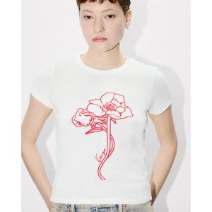 tシャツ 'KENZO Archive Rose' アウトライン Tシャツ イン コットン レディース