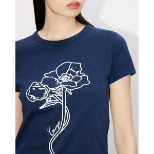 tシャツ 'KENZO Archive Rose' アウトライン Tシャツ イン コットン レディース