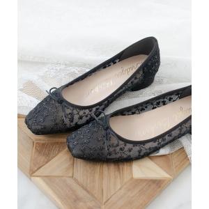 パンプス 「Bridget Birkin」フラワーラメチュールパンプス(561054)