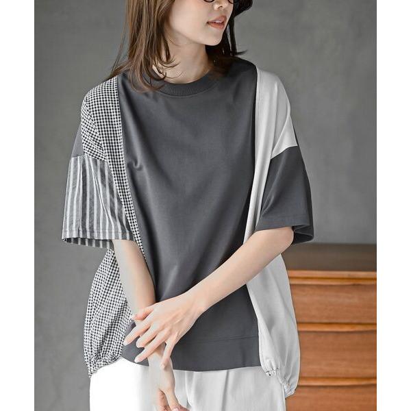 天竺パッチワークコクーンプルオーバー レディース